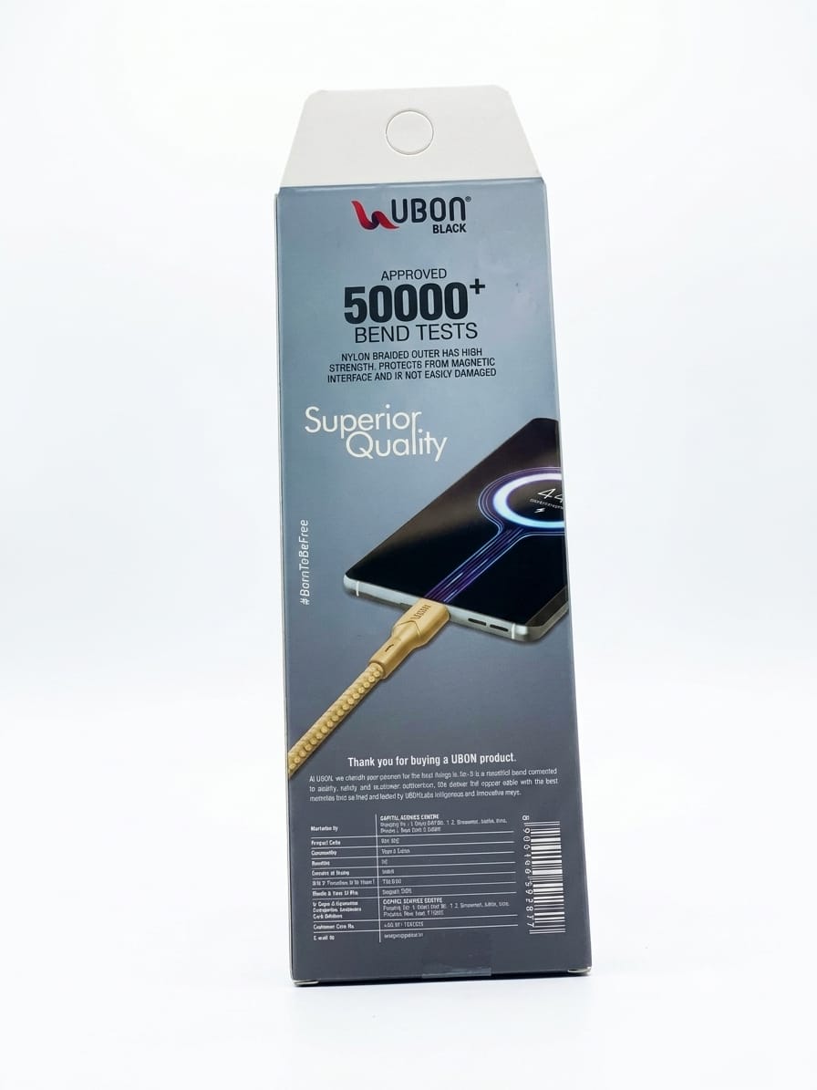 UBON Black-25w-Type-c Braided-cable