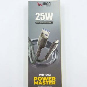 UBON Black-25w-Type-c Braided-cable